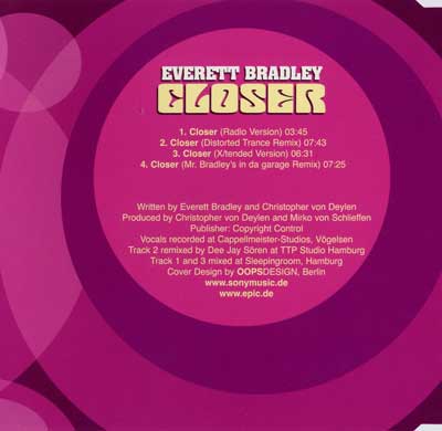 CD Everett Bradley Closer